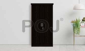 Wave 2 Door Wardrobe With Carved Designs On Door